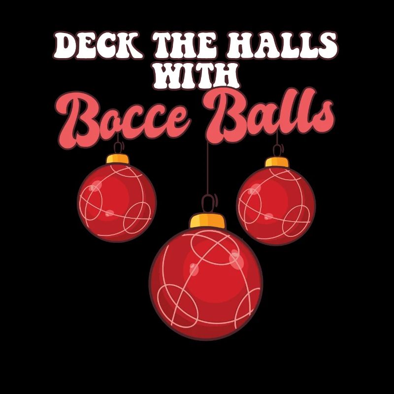 Bocce Player Coach Christmas Balls Deck The Halls