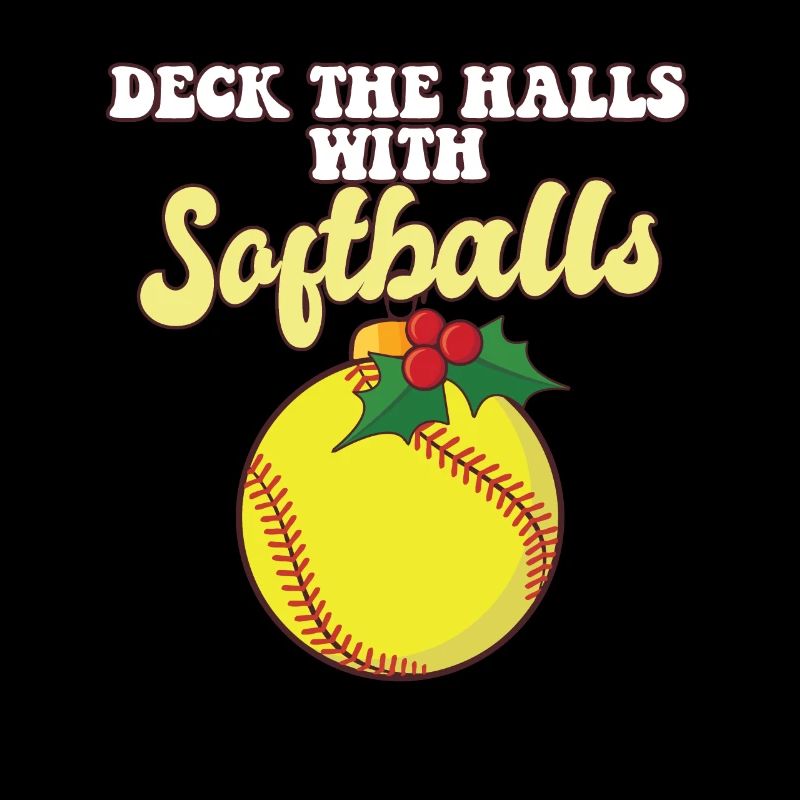 Deck The Halls With Softball Player Catcher