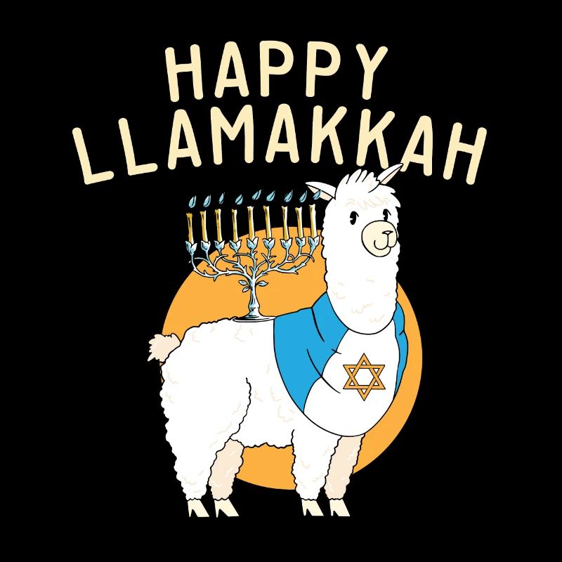 Juif Hanoukka Joyeux Llamakkah Chrismukkah Lama