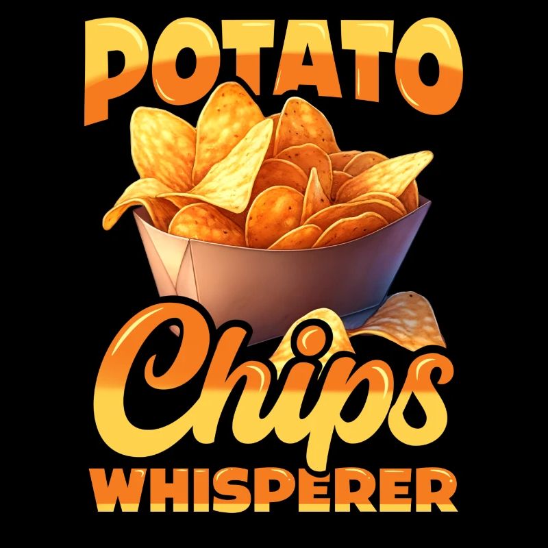Potato chips whisperer funny potato snacks design