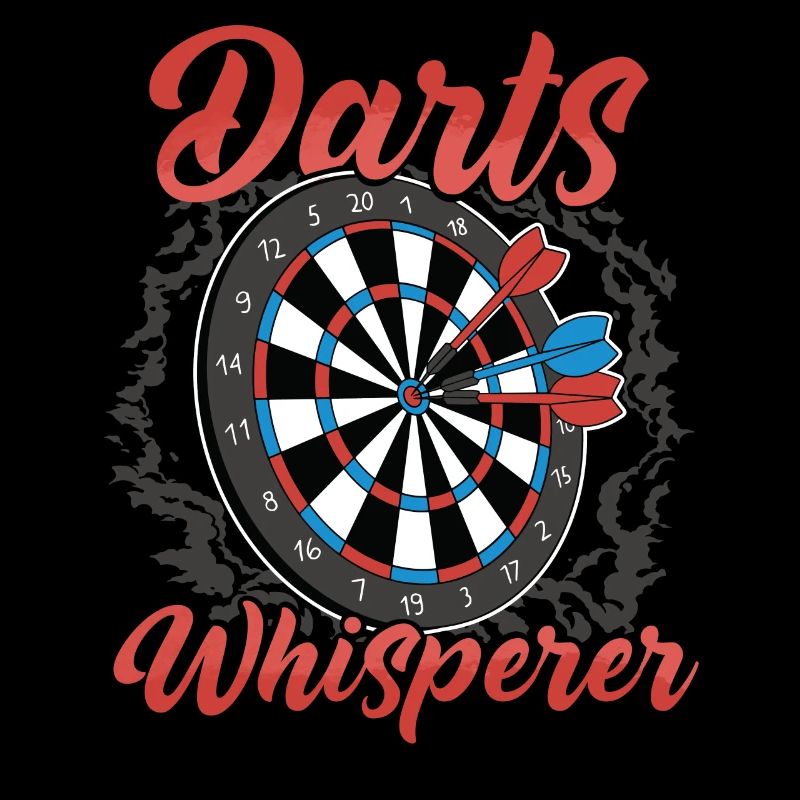 Darts whisperer throwing darts target