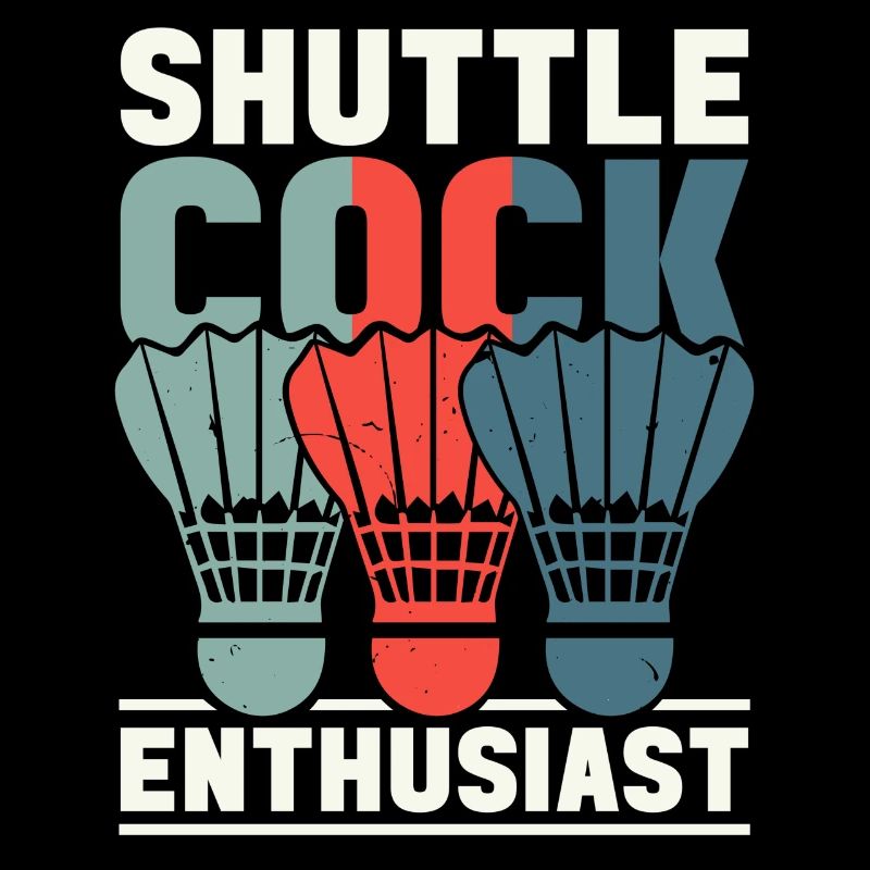 Badminton player with shuttlecock enthusiast