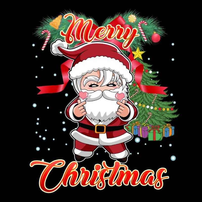 Frohe Weihnachten K-Pop Stil Weihnachtsmann