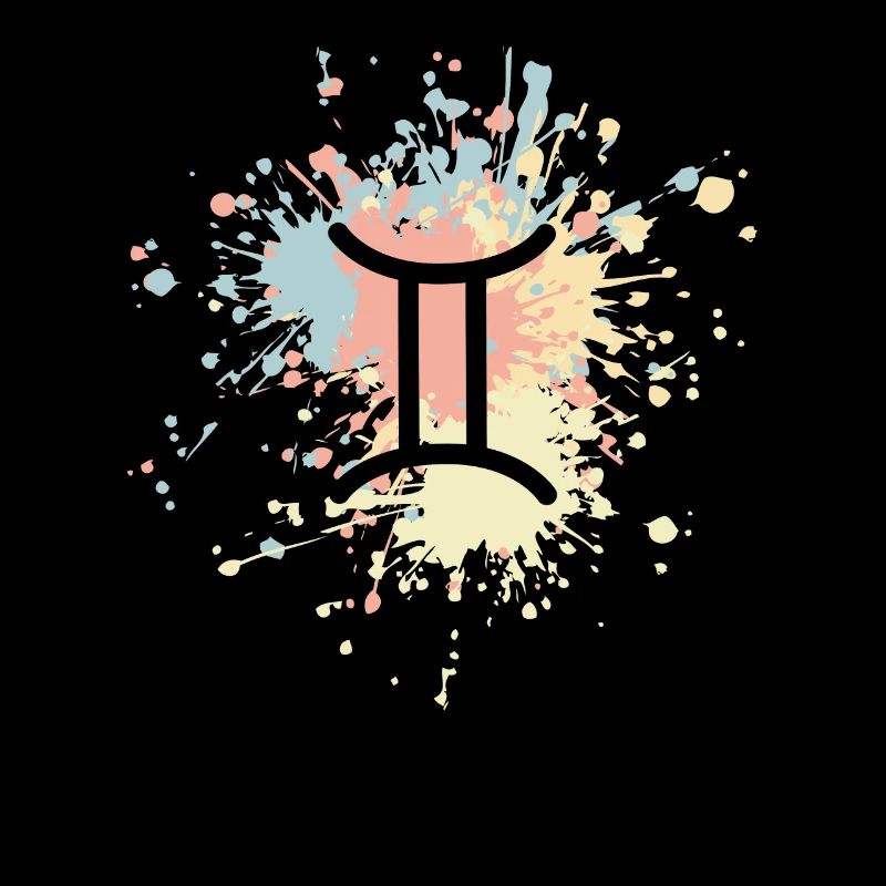 Zodiac Gemini Icon Color Splash