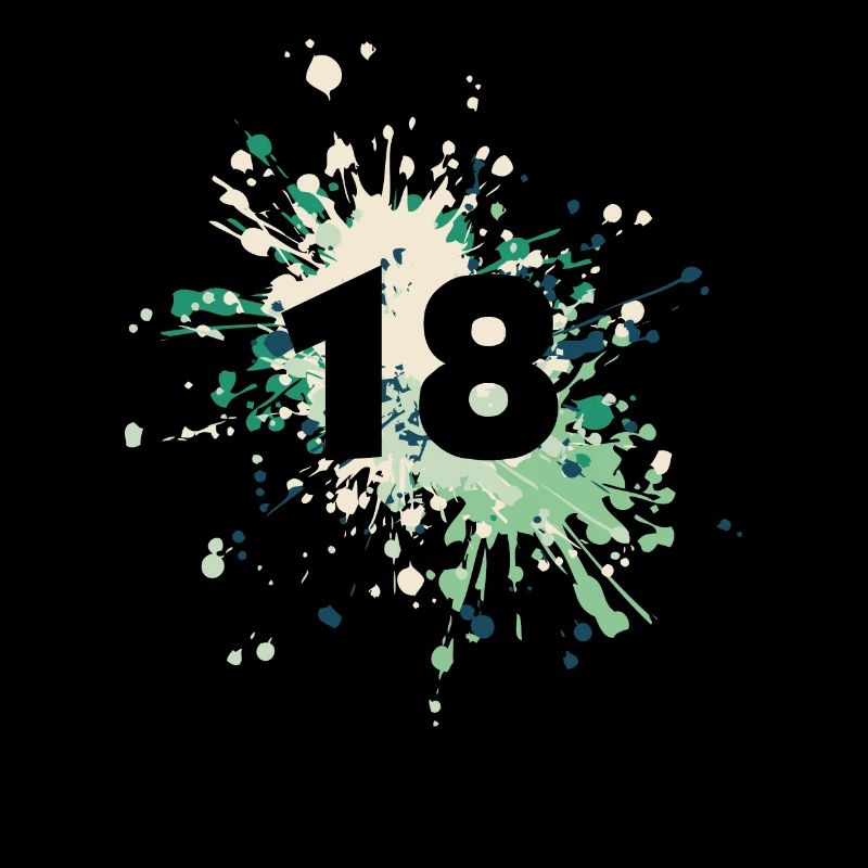Number 18th Color Splash
