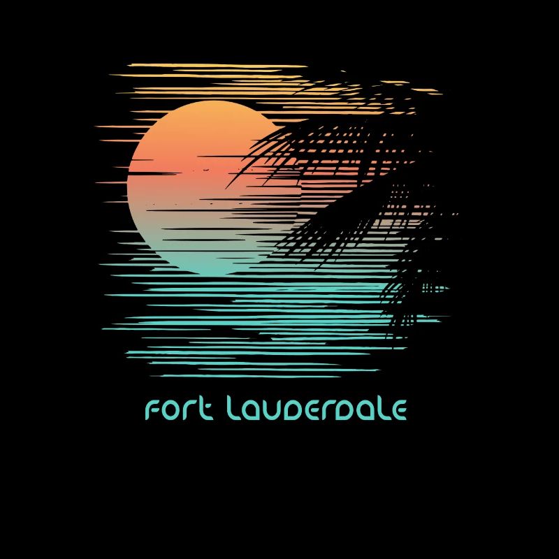 Artistic Fort Lauderdale Florida Palm Tree