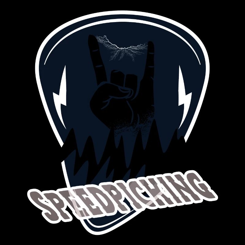 Speedpicking Plectrum with devil's greeting for guitar