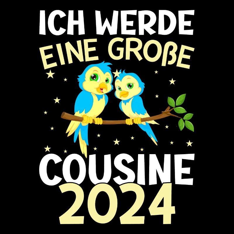 Kinder Ich werde Große Cousine 2024 T-Shirt Eule