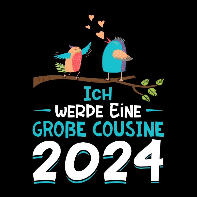 Kinder Ich werde Große Cousine 2024 T-Shirt Eule