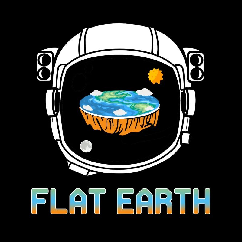 FLAT Earth Cool Astronaute Flat Earther Designs