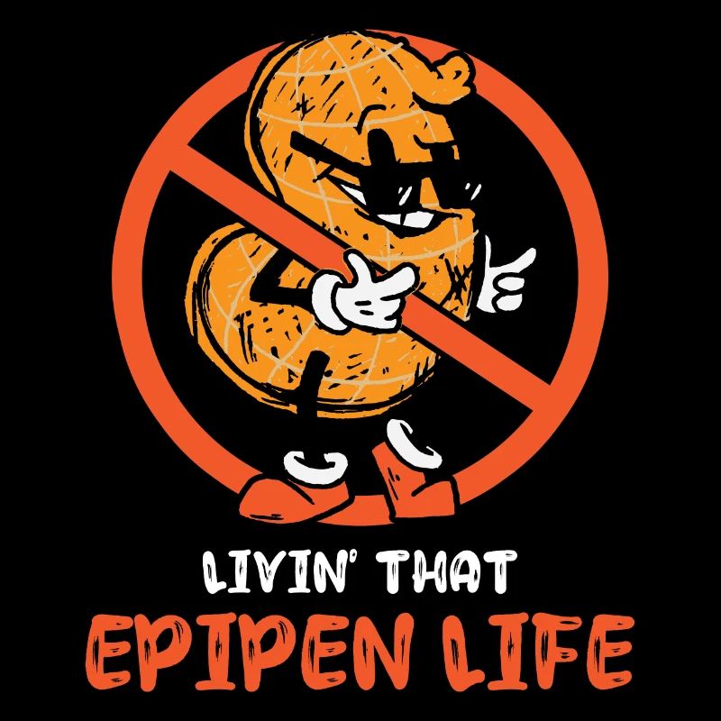Das Epipen-leben Erdnuss-allergiker