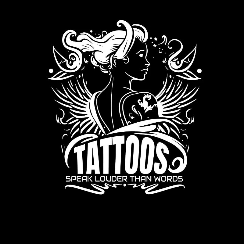 Mots joyeux de tatouages abstraits Citation