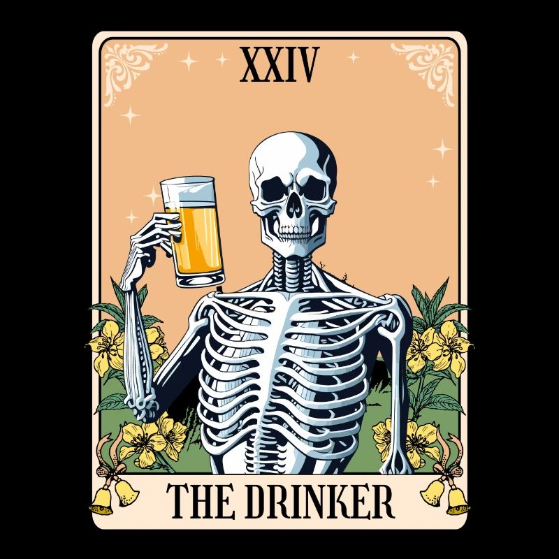 Carte de Tarot drôle bière artisanale alcool