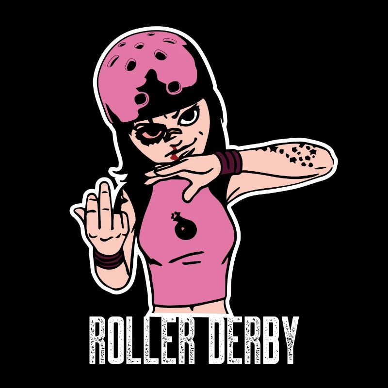 Roller Derby Skater Girl Rollerblading Inline