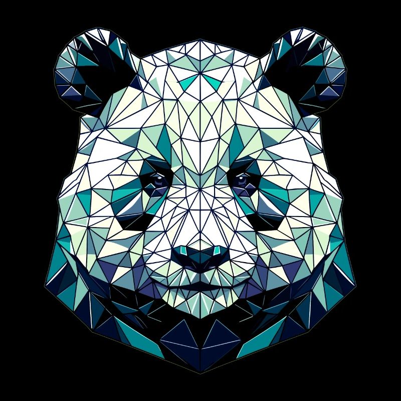 Panda dans la représentation polygonale