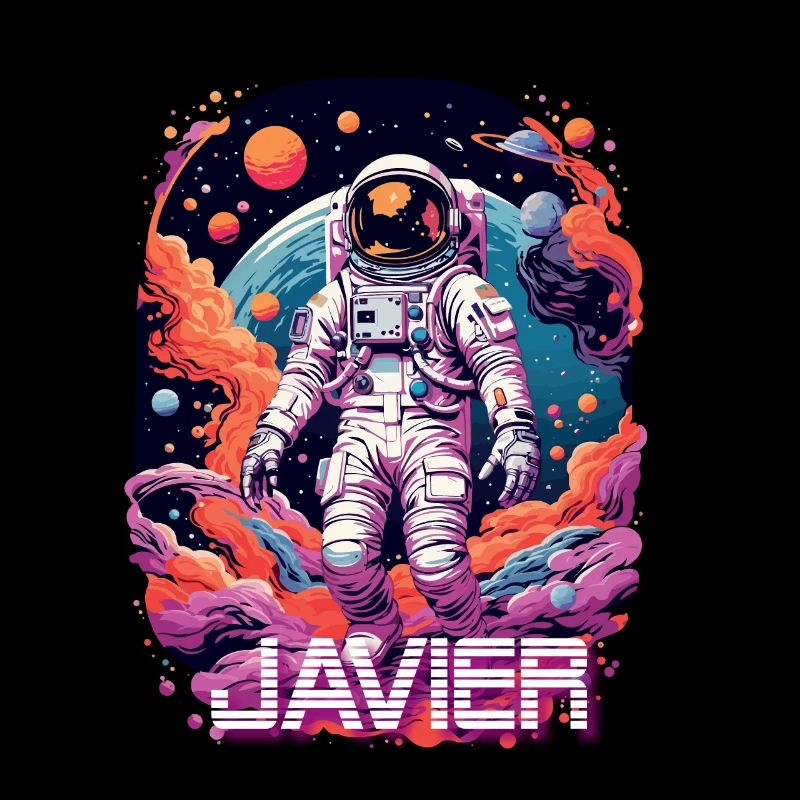 JAVIER - Beau prénom de garçon avec astronaute cool