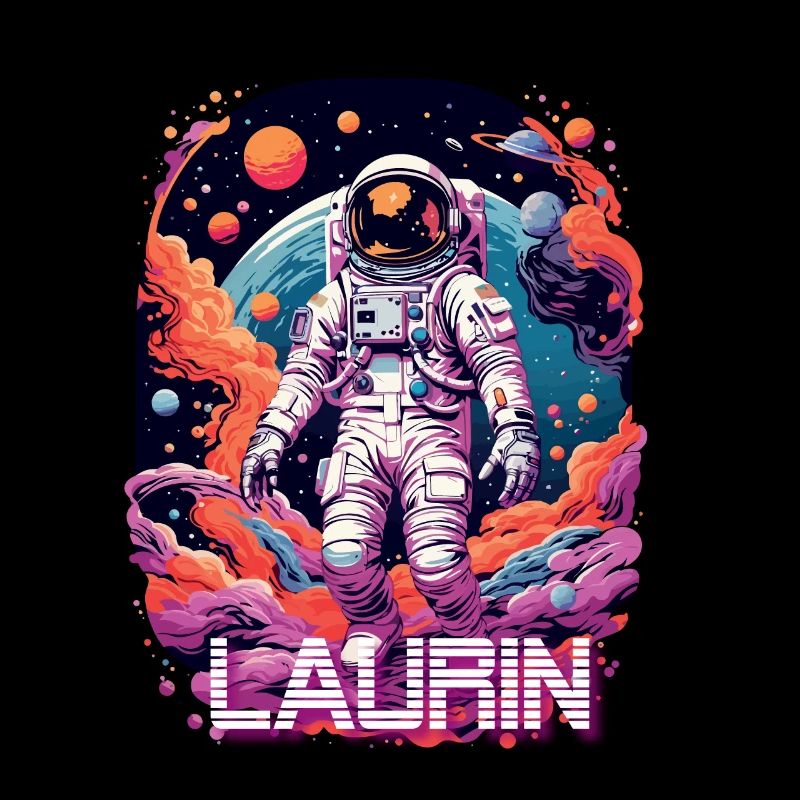 LAURIN - Beau prénom de garçon avec astronaute cool