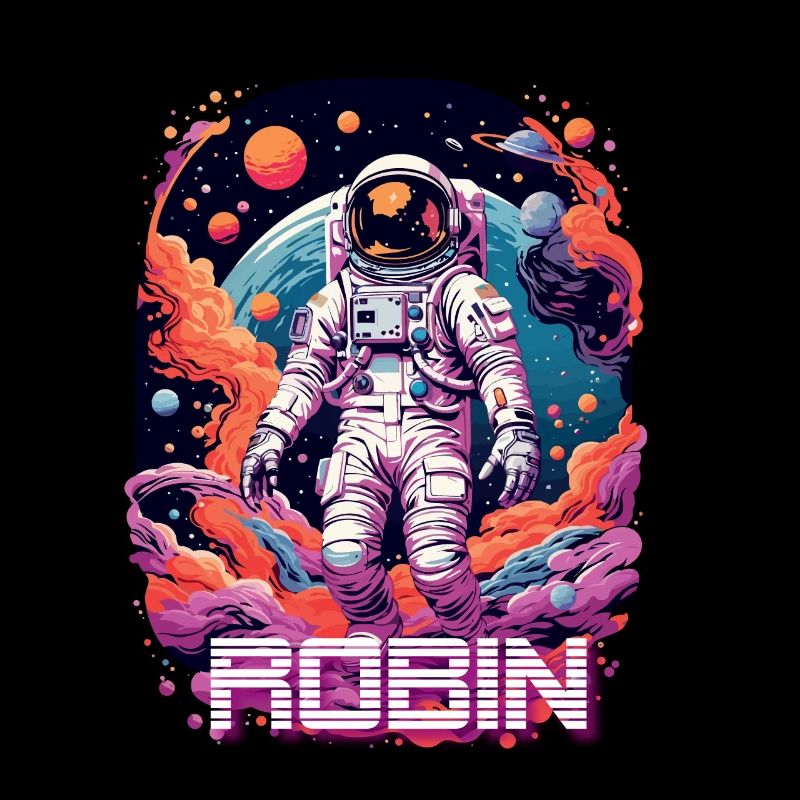 ROBIN - Beautiful boy name with cool astronaut