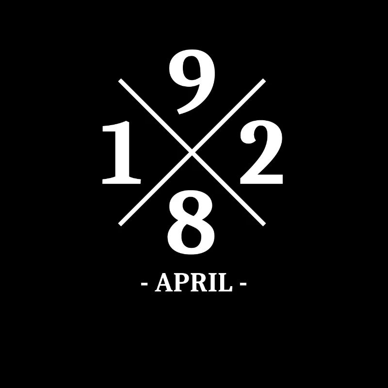 Minimal Geburtstag April 1982 - Simple