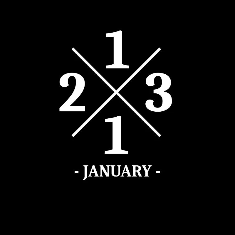 Minimal Geburtstag January 2013 - Simple