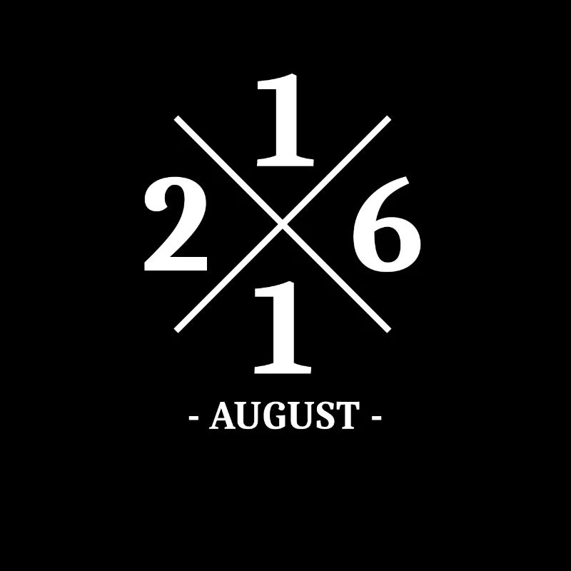 Minimal Geburtstag August 2016 - Simple
