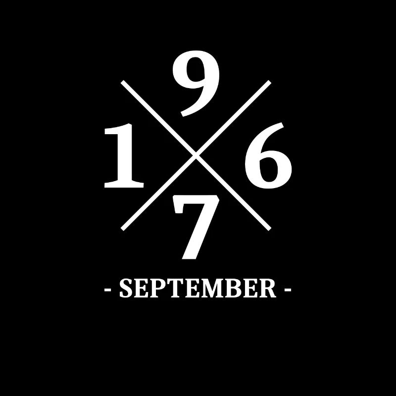 Minimal Geburtstag September 1976 - Simple
