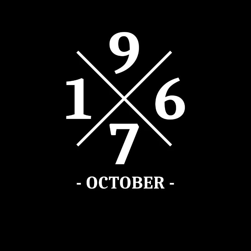 Minimal Geburtstag October 1976 - Simple