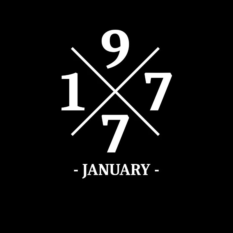 Minimal Geburtstag January 1977 - Simple
