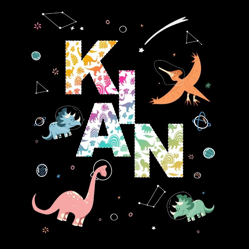 KIAN - Beautiful boy name with dinosaur