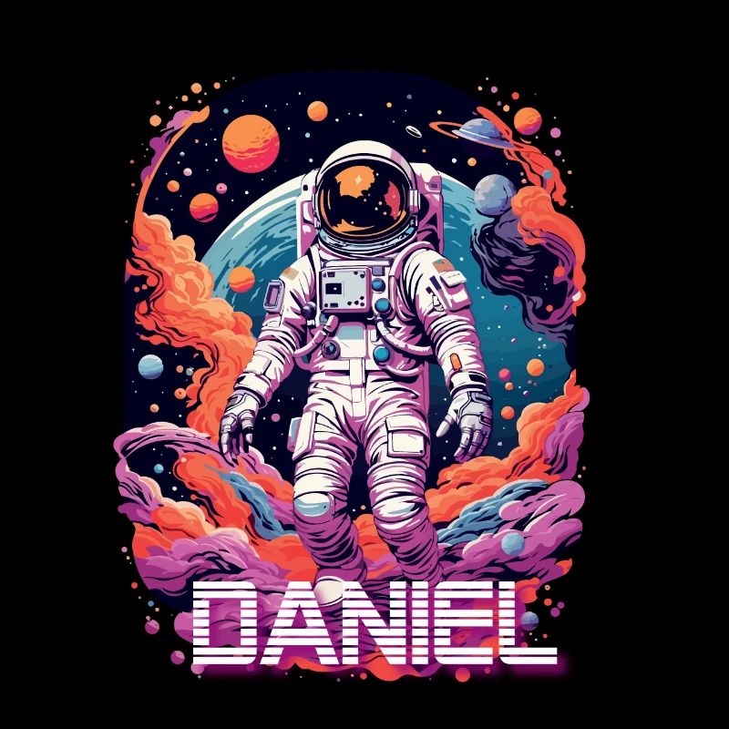 DANIEL - Schöner Jungen Name mit coolem Astronaut
