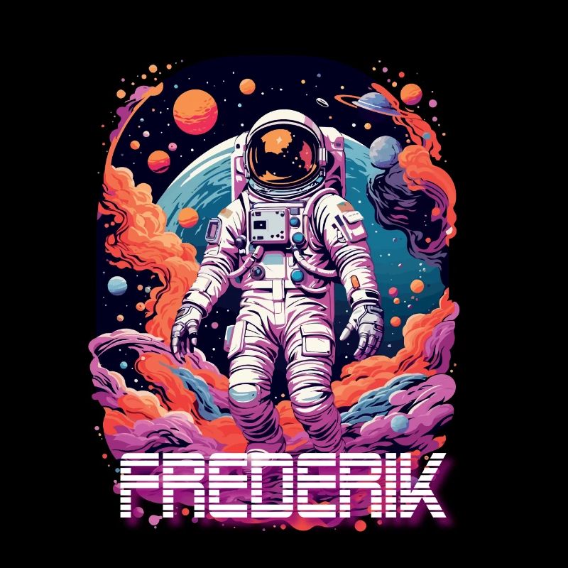 FREDERIK - Schöner Jungen Name mit Astronaut