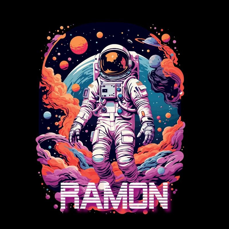 RAMON - Beau prénom de garçon avec astronaute cool
