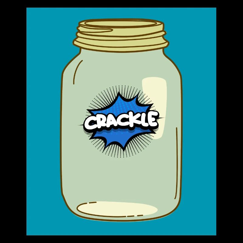 Crackle in a Jar – Fun Comic Style Design