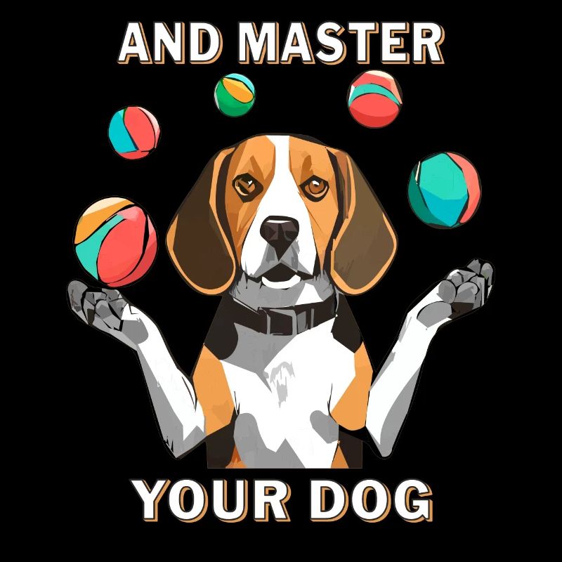 BEAGLE JUGGLES AND MASTER YOUR DOG