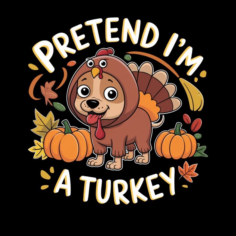 Chien déguisé en Dinde - Thanksgiving Fun