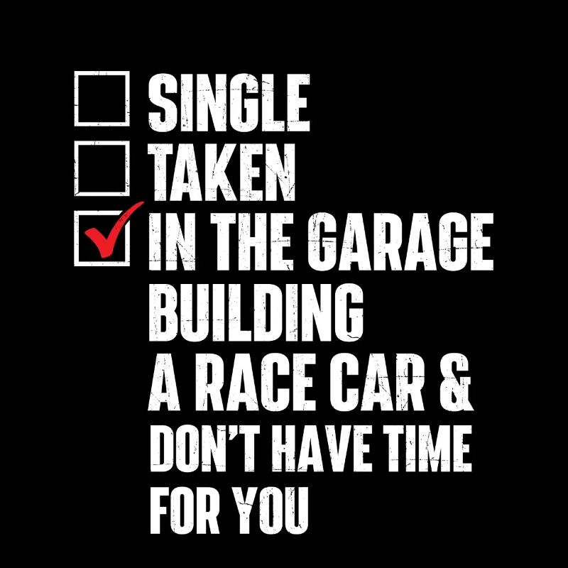 Single pris dans le garage Construction Voiture de course