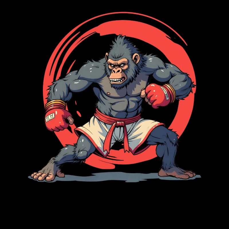 gorille de muay thaï Design pour un muay thai