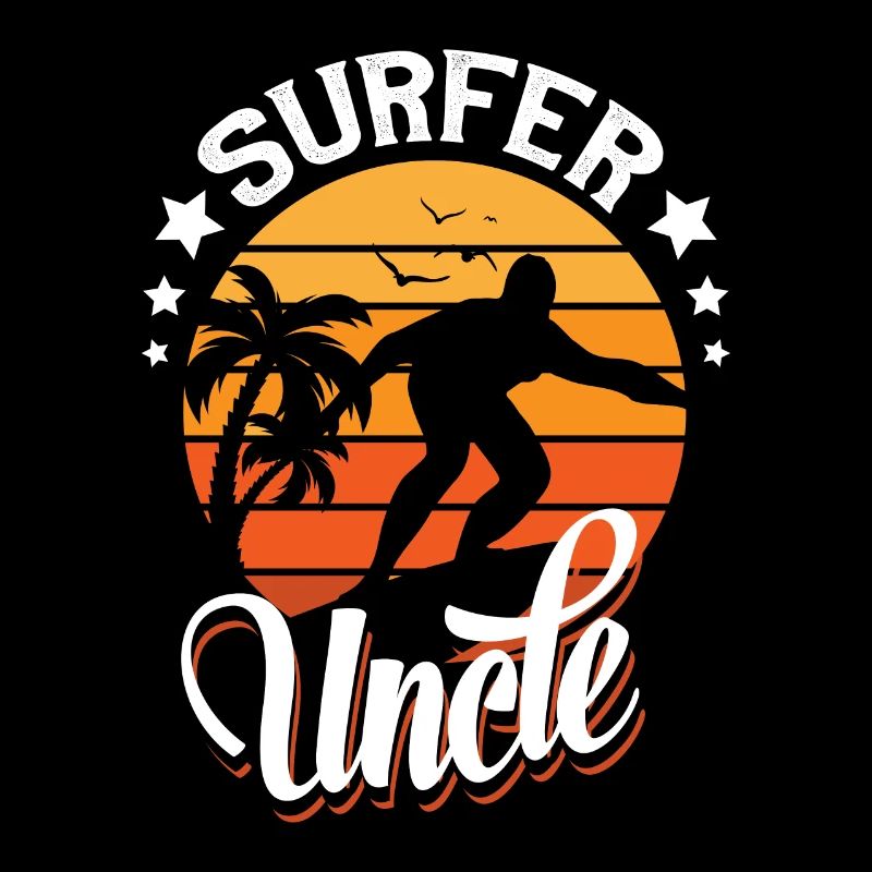 Surfender Onkel Shirt Geschenkidee