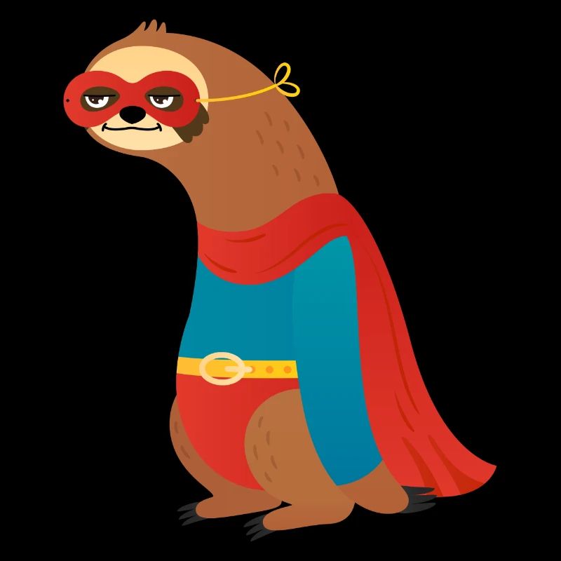 Sloth Lazy Superhero