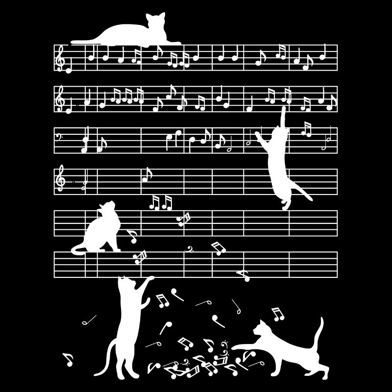 Cadeau de notes de musique de chats