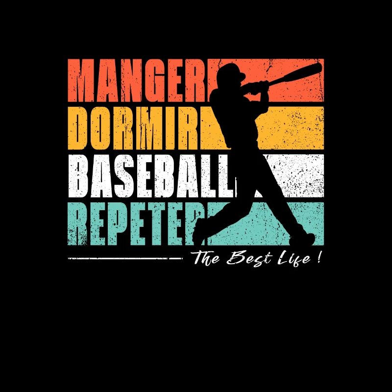Manger dormir Baseball repeter. Fans de sport US