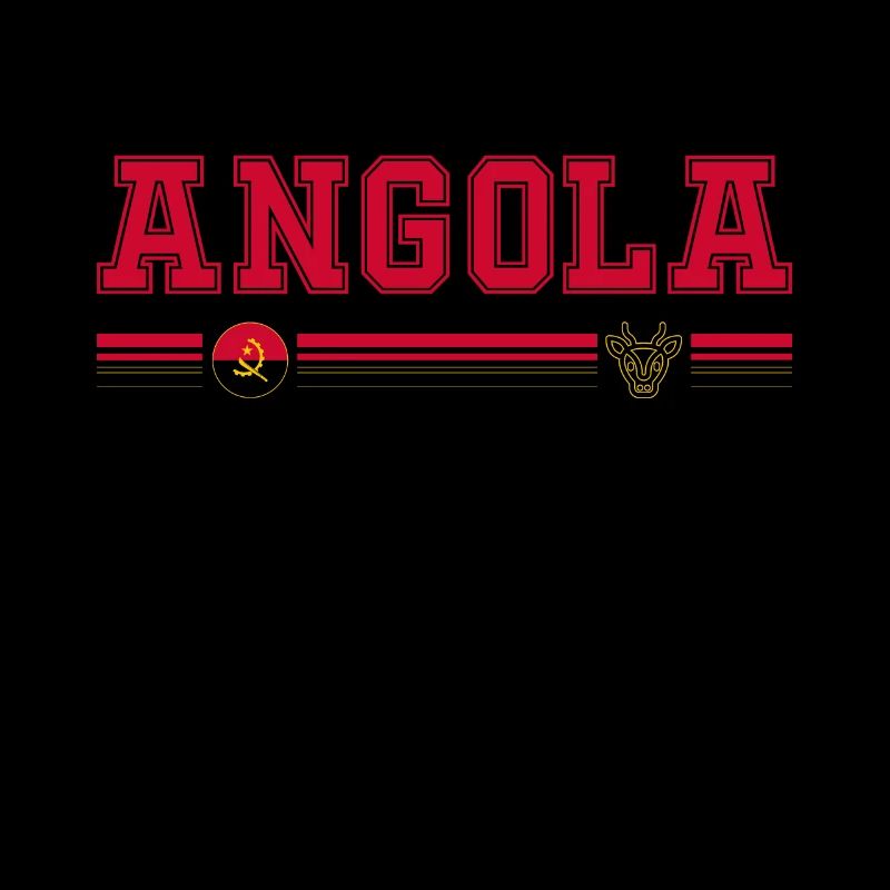 Angola drapeau et emblème de l'Angola. Supporters.
