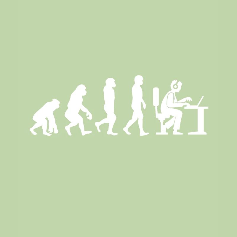 Evolution Gamer Nerd player video games