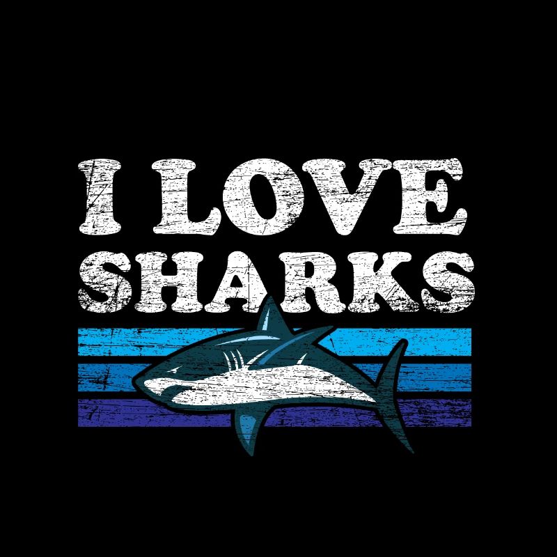 J'adore les requins - poisson cadeau créatures marines