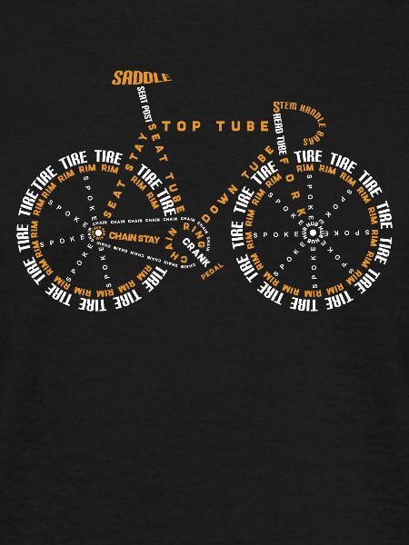 Cykling er liv design, cykel anatomi t-shirt, cykel