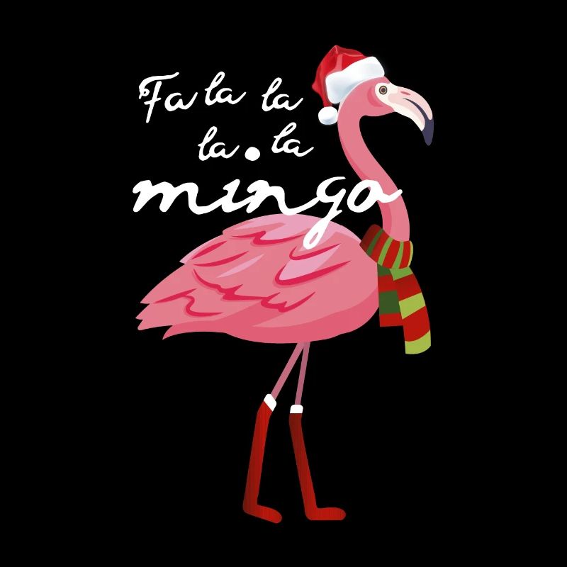 Graphique de Noël flamant rose, impression de Noël,