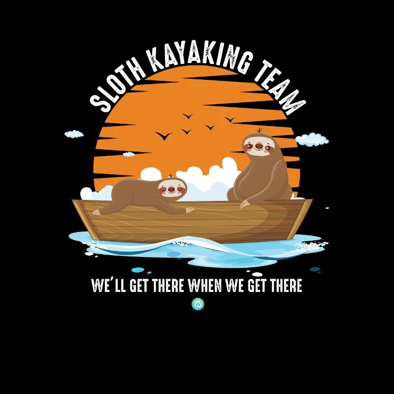 Sloth Canoe Kayak Team Gift