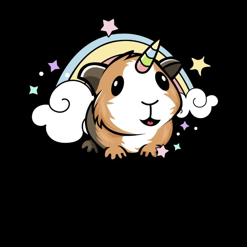 Rainbow Unicorn Guinea Pig Tee, graphique de cochon d'Inde