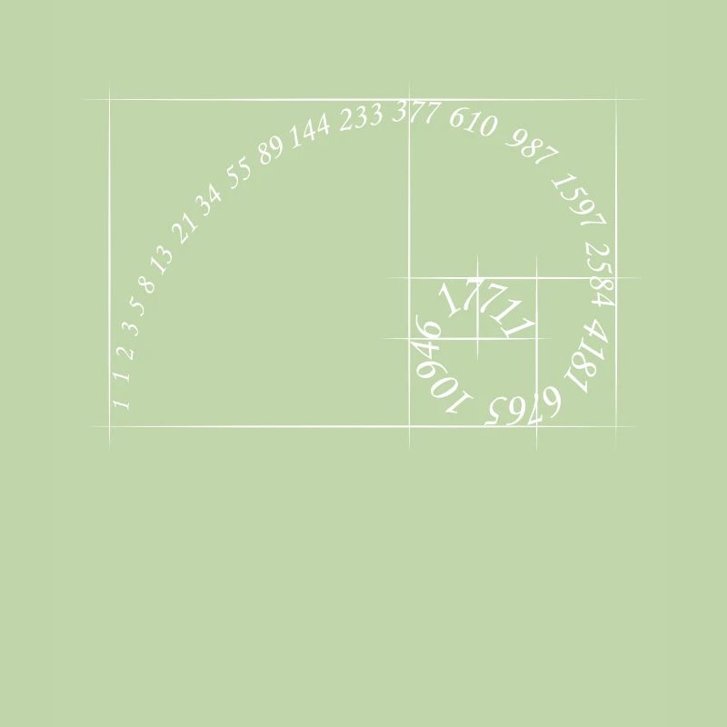 Fibonacci sequence golden ratio spiral geometry