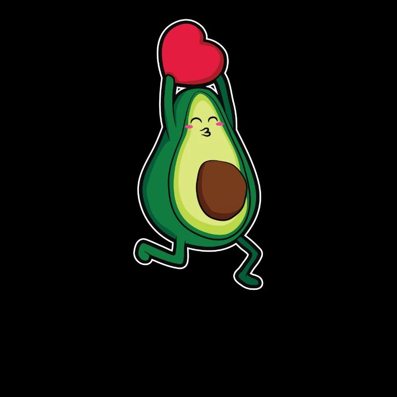 Süße Avocado Liebe Herz Guacamole Geschenkidee